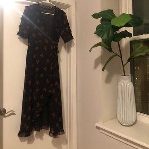 Zara Ruffle Wrap Maxi Dress